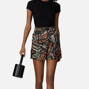 ATM Anthony Thomas Melillo satin floral-print short size 2